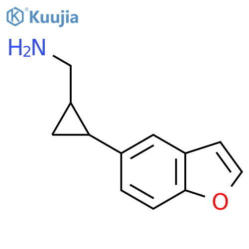 2-(1-benzofuran-5-yl)cyclopropylmethanamine structure