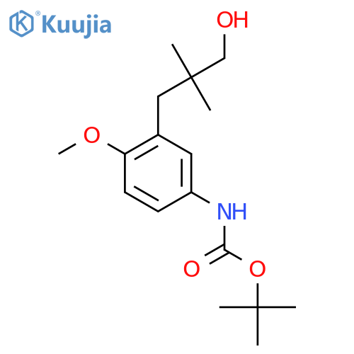 tert-butyl N-3-(3-hydroxy-2,2-dimethylpropyl)-4-methoxyphenylcarbamate structure