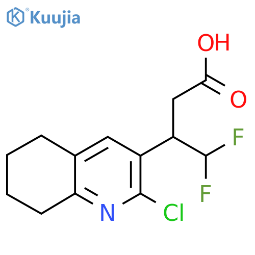 3-(2-chloro-5,6,7,8-tetrahydroquinolin-3-yl)-4,4-difluorobutanoic acid structure