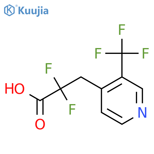 2,2-difluoro-3-3-(trifluoromethyl)pyridin-4-ylpropanoic acid structure