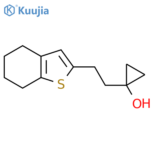 1-2-(4,5,6,7-tetrahydro-1-benzothiophen-2-yl)ethylcyclopropan-1-ol structure