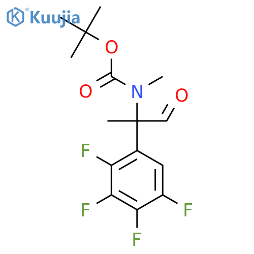 tert-butyl N-methyl-N-1-oxo-2-(2,3,4,5-tetrafluorophenyl)propan-2-ylcarbamate structure