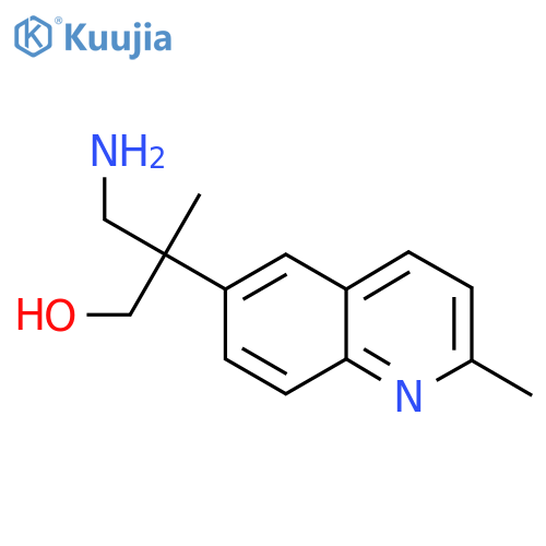3-amino-2-methyl-2-(2-methylquinolin-6-yl)propan-1-ol structure