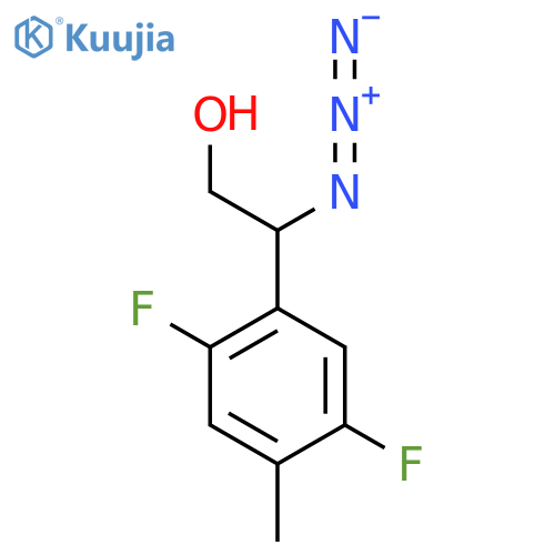 2-azido-2-(2,5-difluoro-4-methylphenyl)ethan-1-ol structure