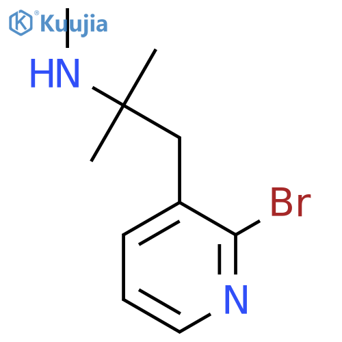 1-(2-bromopyridin-3-yl)-2-methylpropan-2-yl(methyl)amine structure