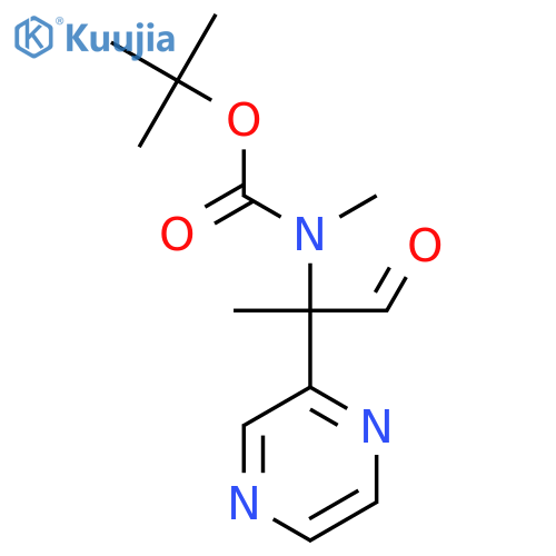 tert-butyl N-methyl-N-1-oxo-2-(pyrazin-2-yl)propan-2-ylcarbamate structure