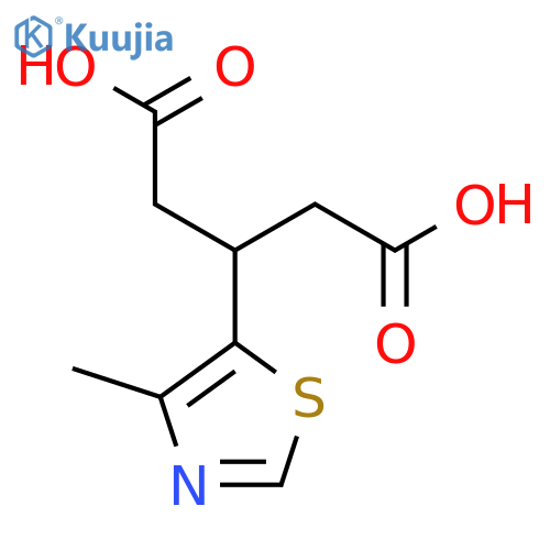 3-(4-methyl-1,3-thiazol-5-yl)pentanedioic acid structure