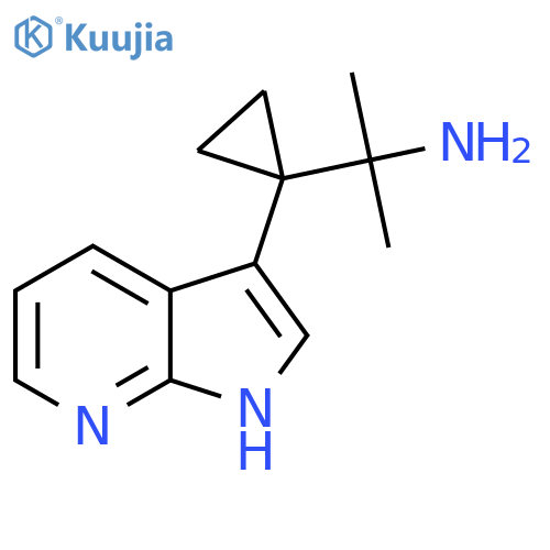2-(1-{1H-pyrrolo2,3-bpyridin-3-yl}cyclopropyl)propan-2-amine structure
