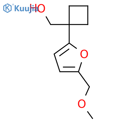 {1-5-(methoxymethyl)furan-2-ylcyclobutyl}methanol structure
