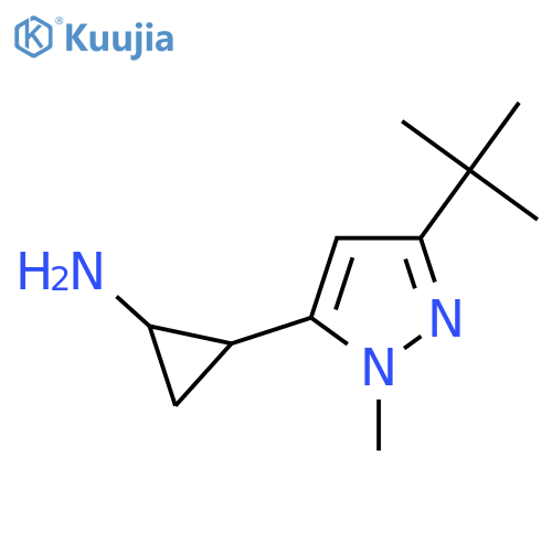 2-(3-tert-butyl-1-methyl-1H-pyrazol-5-yl)cyclopropan-1-amine structure