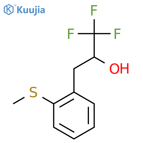 1,1,1-trifluoro-3-2-(methylsulfanyl)phenylpropan-2-ol structure