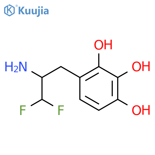 4-(2-amino-3,3-difluoropropyl)benzene-1,2,3-triol structure