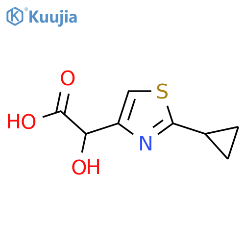 2-(2-cyclopropyl-1,3-thiazol-4-yl)-2-hydroxyacetic acid structure