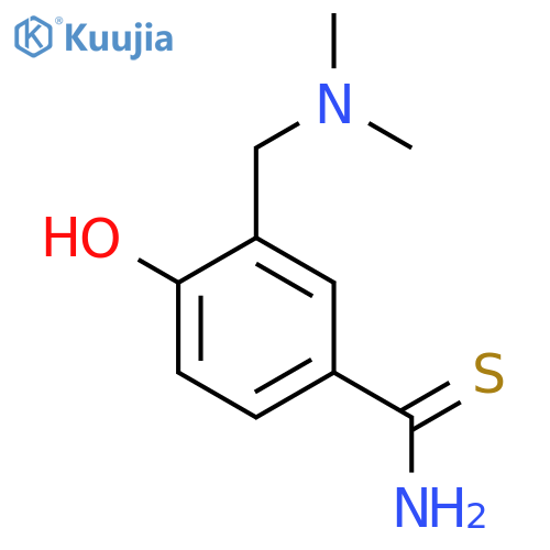 3-(dimethylamino)methyl-4-hydroxybenzene-1-carbothioamide structure