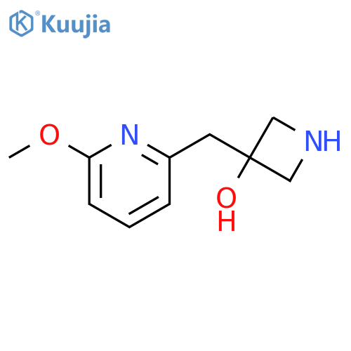 3-(6-methoxypyridin-2-yl)methylazetidin-3-ol structure