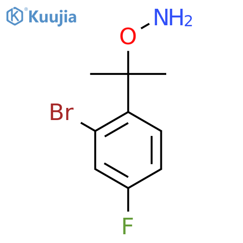 O-2-(2-bromo-4-fluorophenyl)propan-2-ylhydroxylamine structure