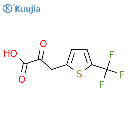 2-oxo-3-5-(trifluoromethyl)thiophen-2-ylpropanoic acid structure