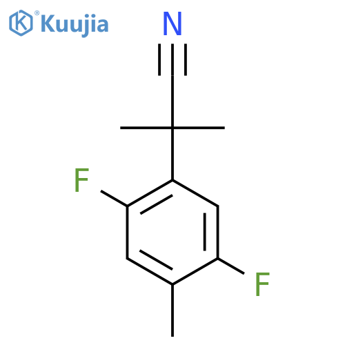 2-(2,5-difluoro-4-methylphenyl)-2-methylpropanenitrile structure