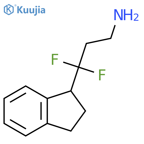 3-(2,3-dihydro-1H-inden-1-yl)-3,3-difluoropropan-1-amine structure