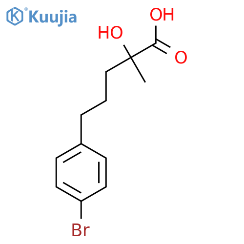 5-(4-Bromophenyl)-2-hydroxy-2-methylpentanoic acid structure