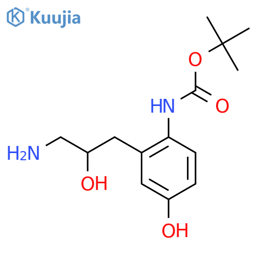 tert-butyl N-2-(3-amino-2-hydroxypropyl)-4-hydroxyphenylcarbamate structure