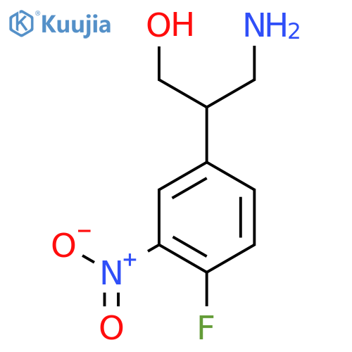 3-amino-2-(4-fluoro-3-nitrophenyl)propan-1-ol structure