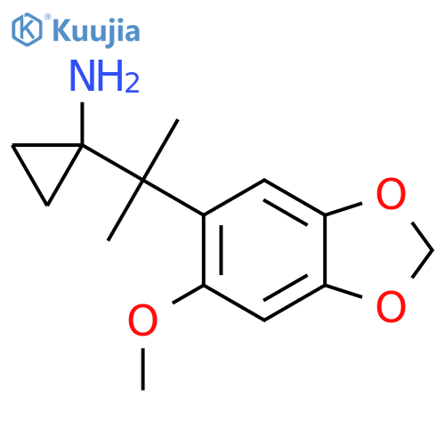 1-2-(6-methoxy-1,3-dioxaindan-5-yl)propan-2-ylcyclopropan-1-amine structure
