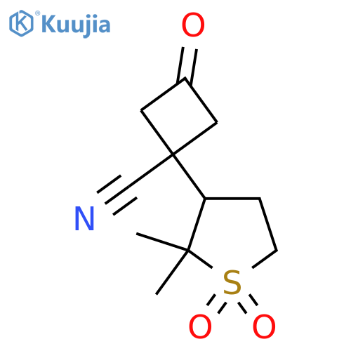 1-(2,2-dimethyl-1,1-dioxo-1lambda6-thiolan-3-yl)-3-oxocyclobutane-1-carbonitrile structure