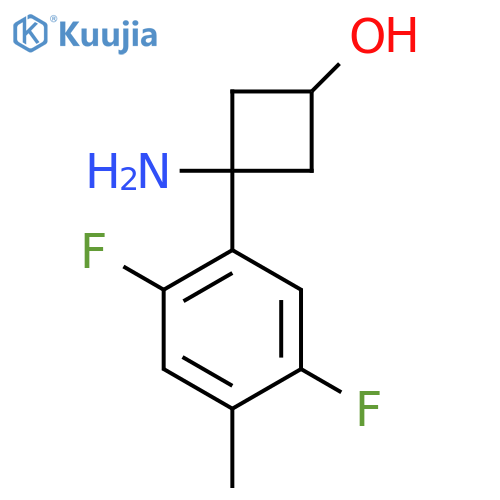 3-amino-3-(2,5-difluoro-4-methylphenyl)cyclobutan-1-ol structure