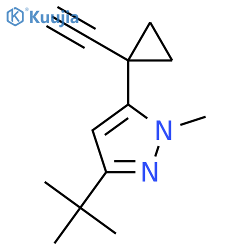 3-tert-butyl-5-(1-ethynylcyclopropyl)-1-methyl-1H-pyrazole structure