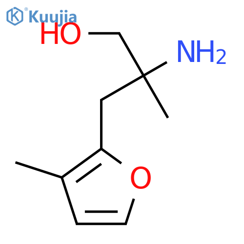 2-amino-2-methyl-3-(3-methylfuran-2-yl)propan-1-ol structure