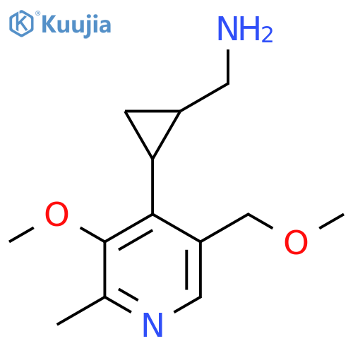 {2-3-methoxy-5-(methoxymethyl)-2-methylpyridin-4-ylcyclopropyl}methanamine structure
