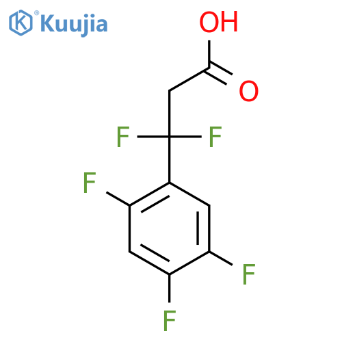 3,3-difluoro-3-(2,4,5-trifluorophenyl)propanoic acid structure
