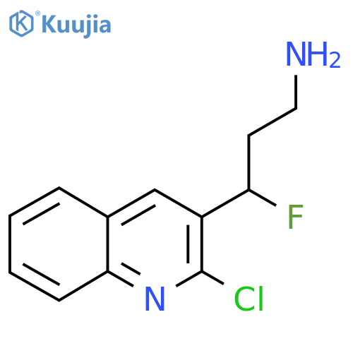 3-(2-chloroquinolin-3-yl)-3-fluoropropan-1-amine structure