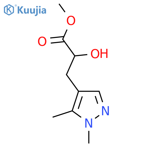 methyl 3-(1,5-dimethyl-1H-pyrazol-4-yl)-2-hydroxypropanoate structure