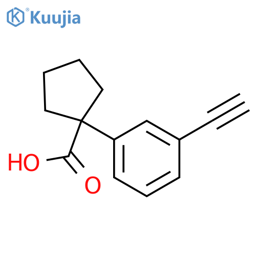1-(3-ethynylphenyl)cyclopentane-1-carboxylic acid structure