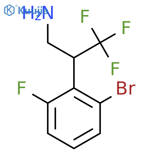 2-(2-bromo-6-fluorophenyl)-3,3,3-trifluoropropan-1-amine structure
