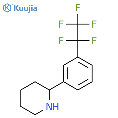 2-3-(pentafluoroethyl)phenylpiperidine structure