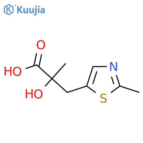 2-hydroxy-2-methyl-3-(2-methyl-1,3-thiazol-5-yl)propanoic acid structure