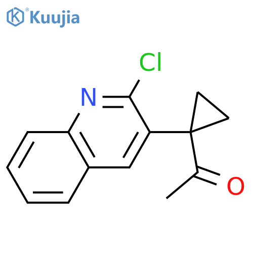 1-1-(2-chloroquinolin-3-yl)cyclopropylethan-1-one structure