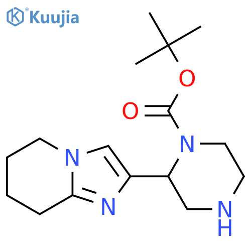 tert-butyl 2-{5H,6H,7H,8H-imidazo1,2-apyridin-2-yl}piperazine-1-carboxylate structure