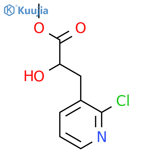 methyl 3-(2-chloropyridin-3-yl)-2-hydroxypropanoate structure