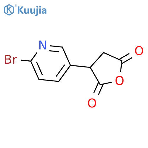 3-(6-bromopyridin-3-yl)oxolane-2,5-dione structure