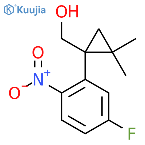 1-(5-fluoro-2-nitrophenyl)-2,2-dimethylcyclopropylmethanol structure