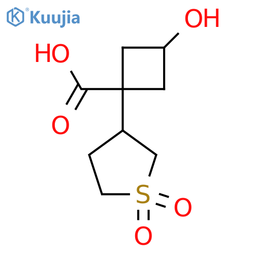 1-(1,1-dioxo-1lambda6-thiolan-3-yl)-3-hydroxycyclobutane-1-carboxylic acid structure