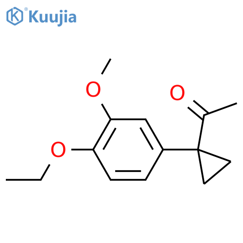 1-1-(4-ethoxy-3-methoxyphenyl)cyclopropylethan-1-one structure