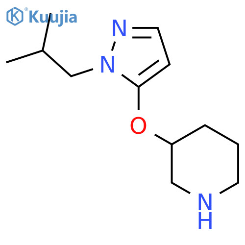 3-{1-(2-methylpropyl)-1H-pyrazol-5-yloxy}piperidine structure