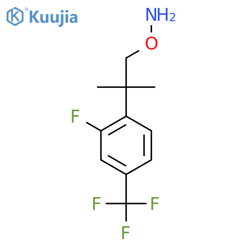 O-{2-2-fluoro-4-(trifluoromethyl)phenyl-2-methylpropyl}hydroxylamine structure