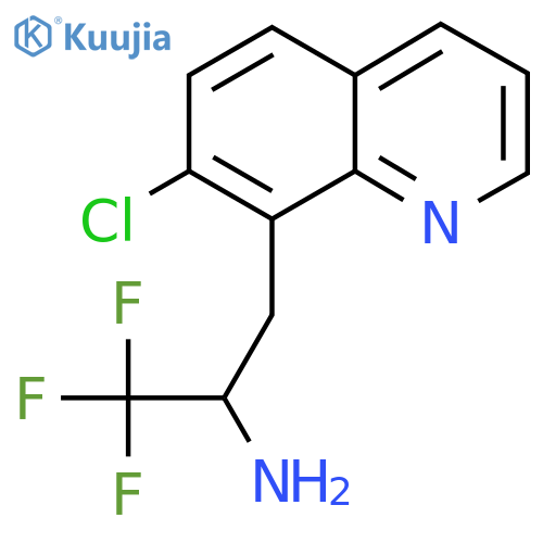 3-(7-chloroquinolin-8-yl)-1,1,1-trifluoropropan-2-amine structure