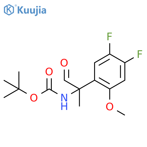 tert-butyl N-2-(4,5-difluoro-2-methoxyphenyl)-1-oxopropan-2-ylcarbamate structure